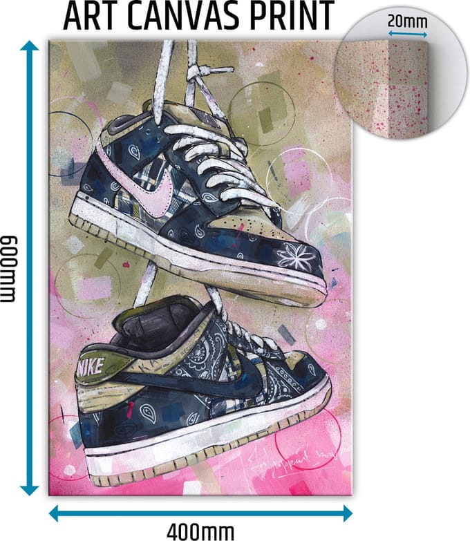 Sneaker canvas 40x60 cm