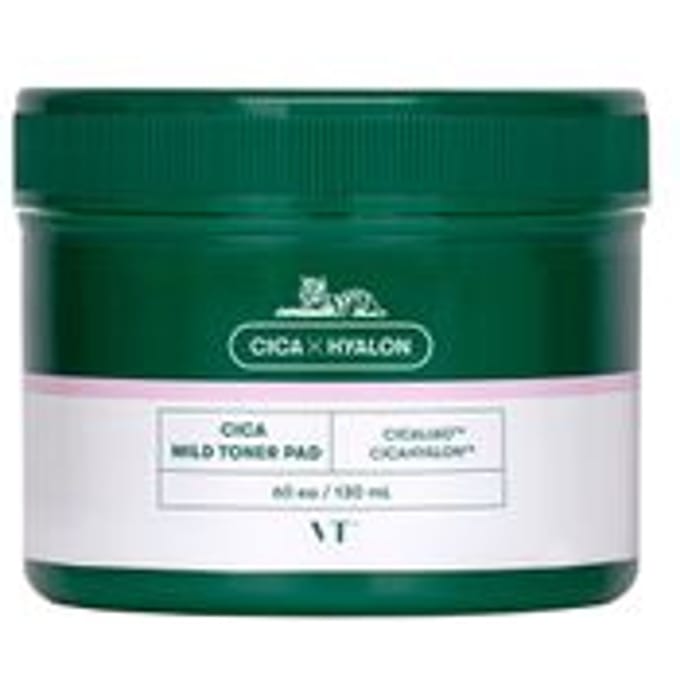 VT Cosmetics Cica Mild Toner Pad 60 pièces MAGASIN AUTHENTIQUE black