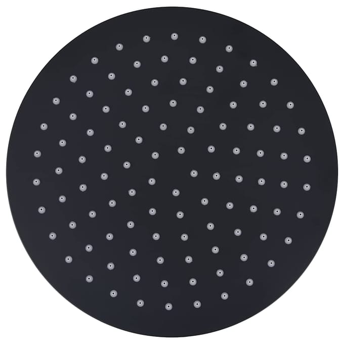 vidaXL - Regendouchekop - rond - 25 - cm - roestvrij - staal - zwart