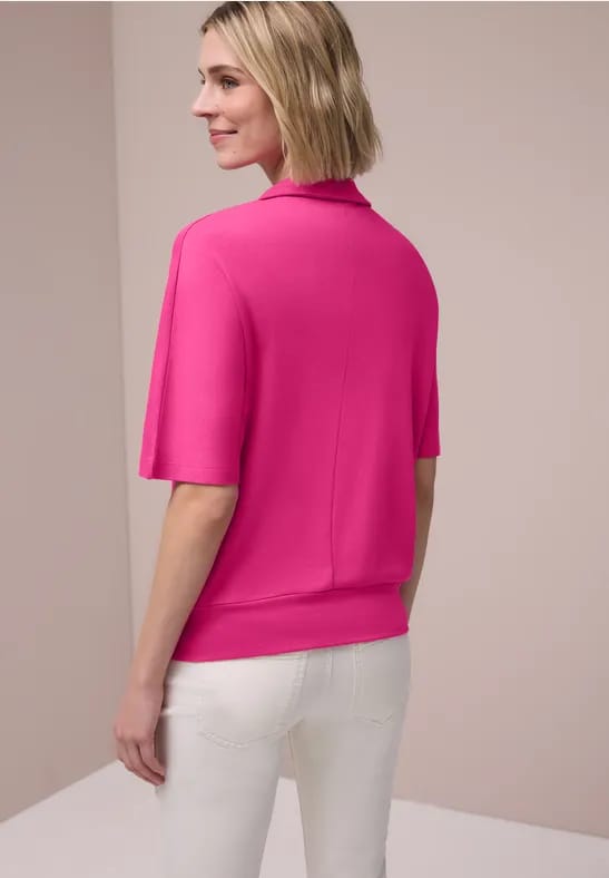 Poloshirt met elastische tailleband