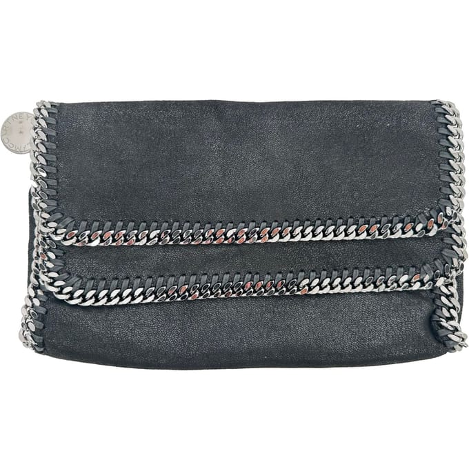 Stella McCartney Falabella Clutch Bag in Zwart Shaggy Deer