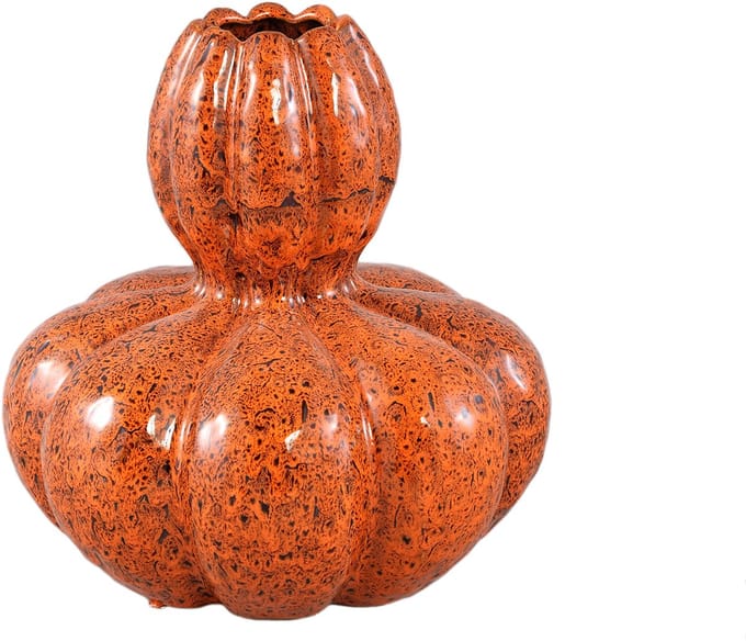 PTMD Fardau Rust Glazed Ceramic Pumpkin Shaped Vase XL