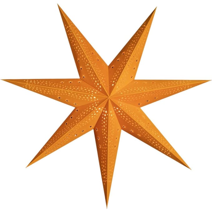 Sterntaler fluwelen papieren ster, Ø 75 cm oranje