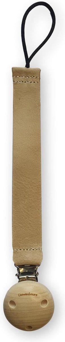 Chewies & More Leather Clip Speenkoord Sand