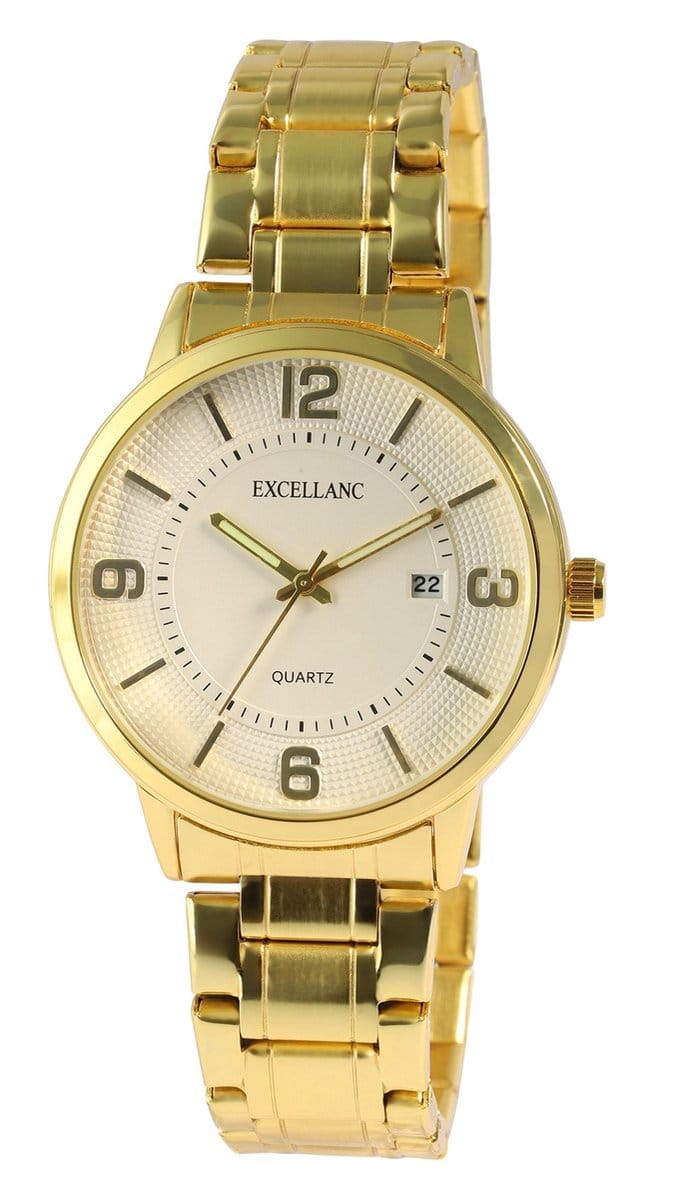 EXCELLANC Herenhorloge metaal Datumsweergave