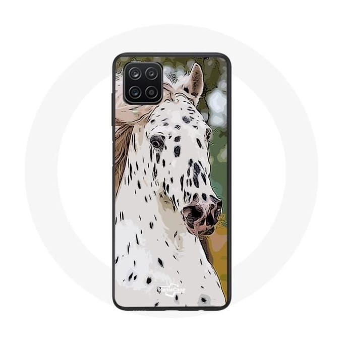 Coque - Samsung - Galaxy A12 - Souple - Cheval blanc - Protection mixte