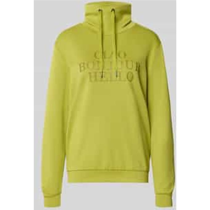 sweatshirt met opstaande kraag en statementprint