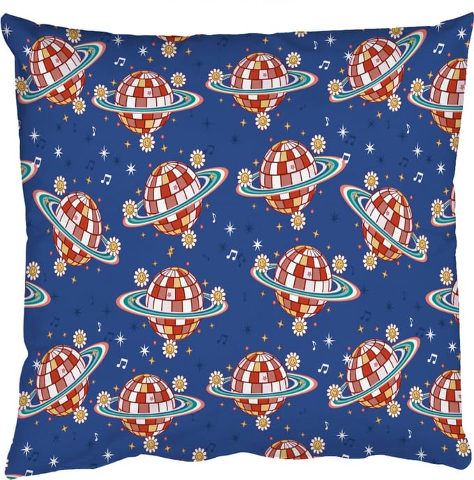 Sierkussens - Kussentjes Woonkamer - 60x60 cm - Disco - Blauw - Patroon