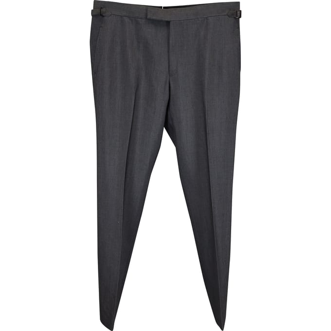 Tom Ford Shelton pakbroek in grijze wol