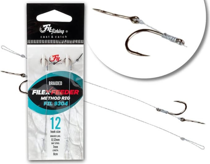 Filex Method Rig #12 - Bait Spike - Braid - 2 stuks - Method Onderlijn