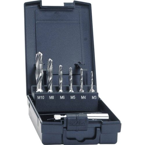 Exact 05910 Combinatietapboorset 7-delig Metrisch M3, M4, M5, M6, M8, M10 Rechtssnijdend DIN 3126 HSS 1 set(s)