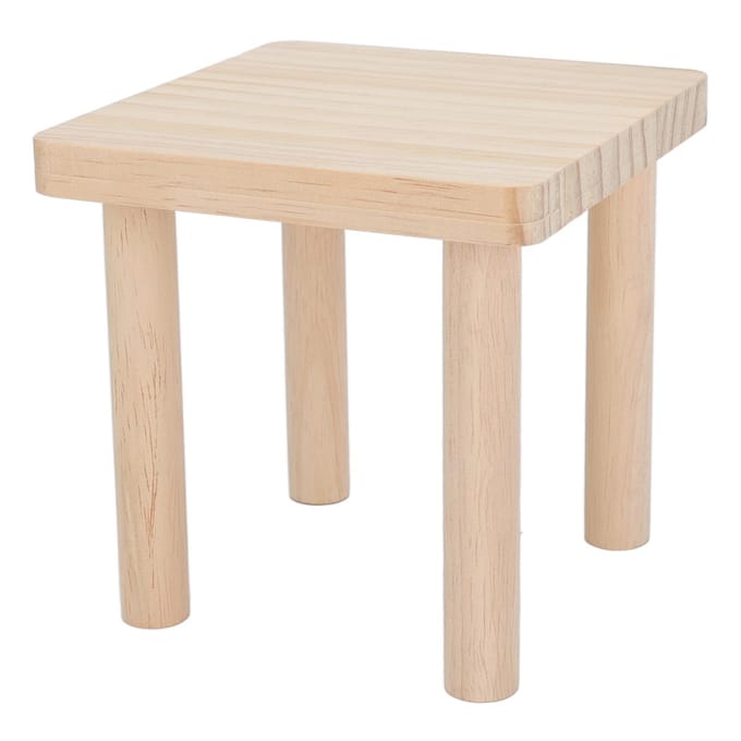 Hamster Jouer Plateforme en Bois Carrée Décorative Texture Naturelle Plateforme Support pour Hamsters Hamster Syrien beige