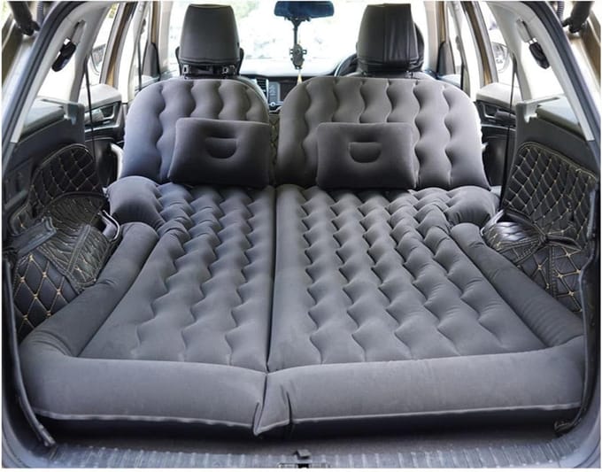 Auto Matras - Luchtbed Auto - Reizen Comfortabel - Zelfopblaasbaar - 15 cm dik - Zwart