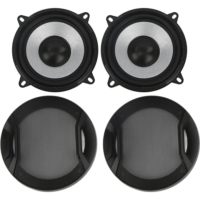 2PCS Haut-parleur Tweeter Audio de Voiture 89dB Son Plus Fort Noir 4 Ohms pour Système Sonore gray