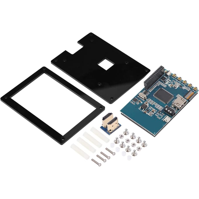 Écran LCD HDMI 1080P IPS 60fps de 3,5 pouces pour Raspberry Pi Boîtier en Acrylique Noir