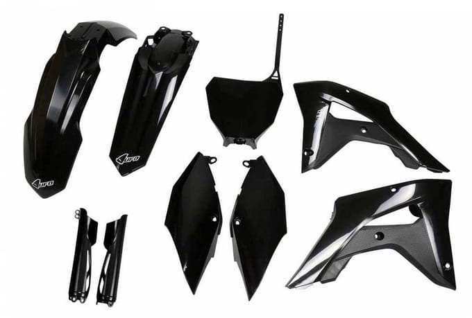 Ufo Honda Crf 250rx/450rx 2019-2021 Hokit120f-001 Fork Protectors & Plastic Set Zwart