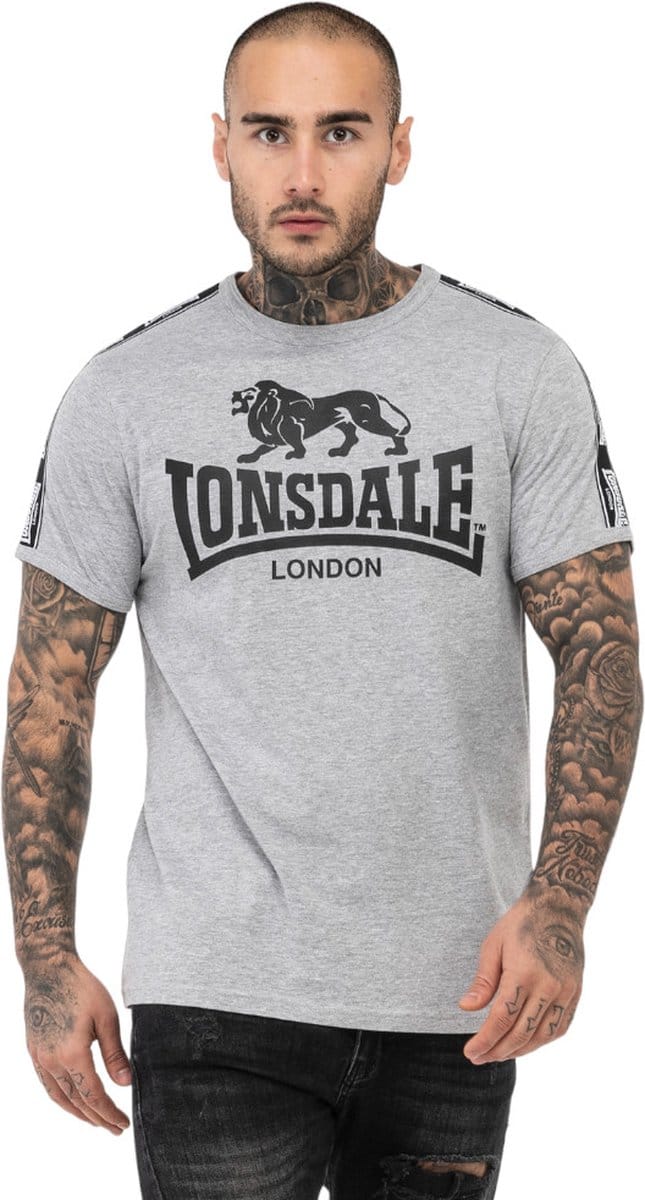 Lonsdale T-shirt Stour Grijs - Maat: S