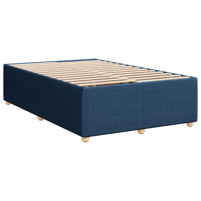 vidaXL - Bedframe - zonder - matras - 120x190 - cm - stof - blauw