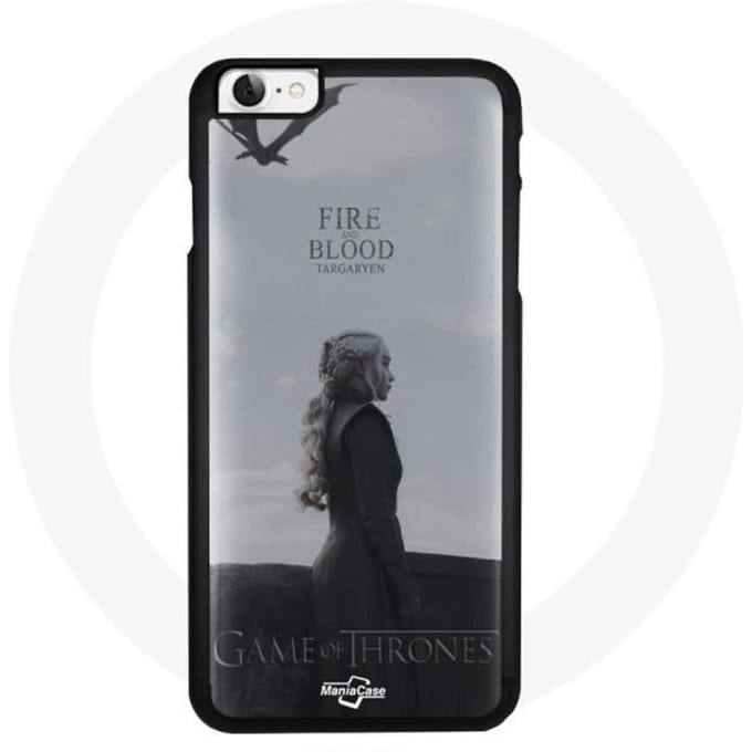 Coque - Maniacase - Iphone 4 - Game of Thrones - Daenerys Targaryen - Logo Gris noir