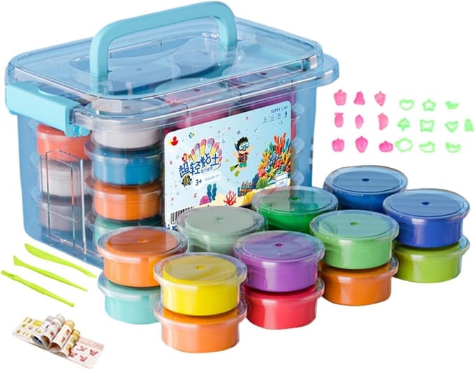 Boetseerklei Set - Klei voor kinderen - Creatief Spelen - 24 Levendige Kleuren - 500 Gram - Multicolor