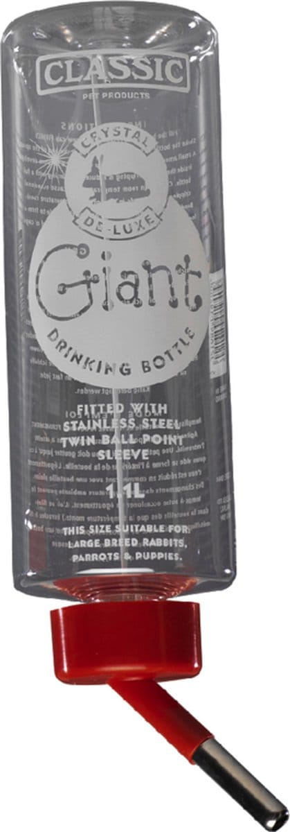 Drinkfles Giant 1,1 liter speciaal voor konijnen