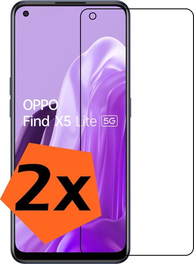 Screenprotector - 2 Stuks - Geschikt voor OPPO Find X5 Lite - Extra Sterk - Gehard Glas - Beschermglas - Tempered Glass - Screen Protector
