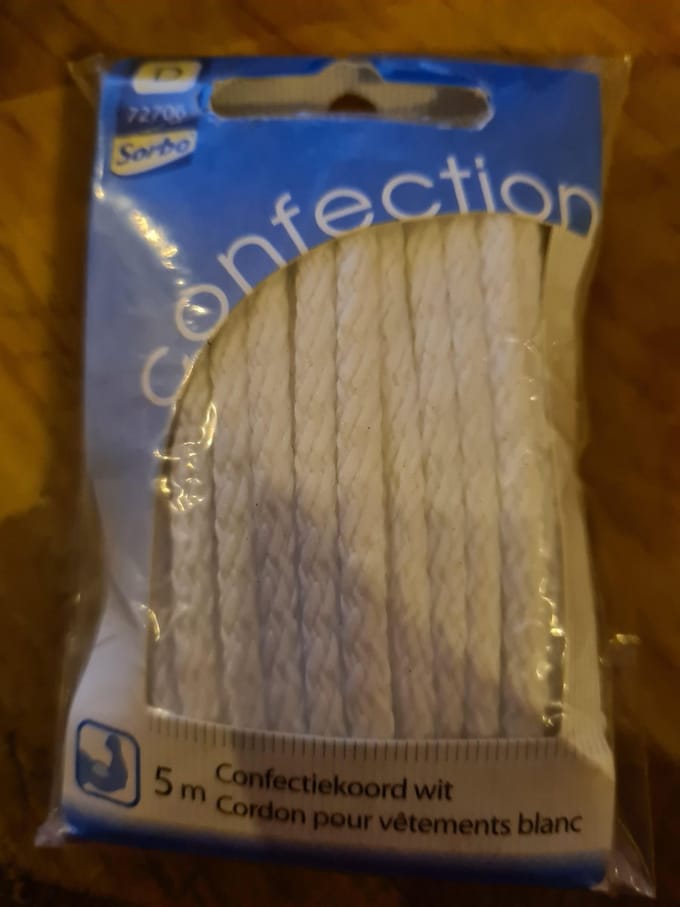 5m confectiekoord wit Sorbo