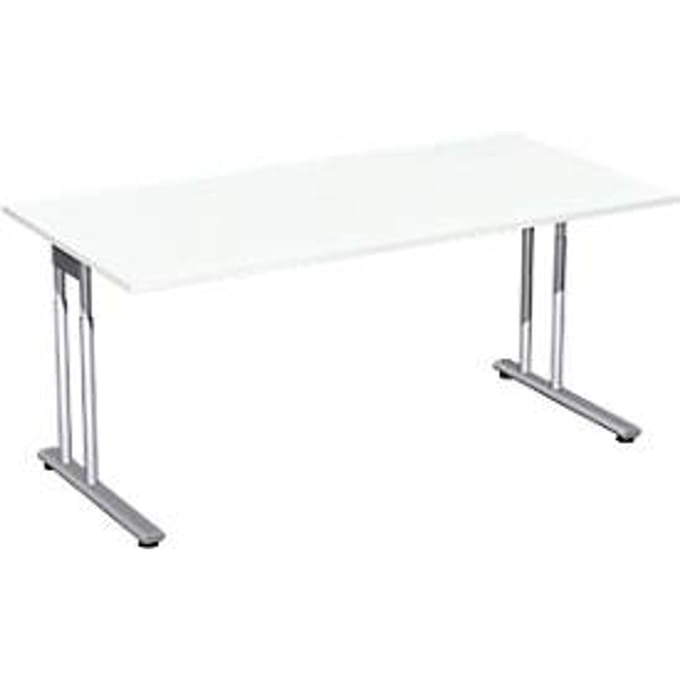 Bureautafel PALENQUE, C-poot, rechthoek, B 1600 x D 800 x H 720 mm, wit