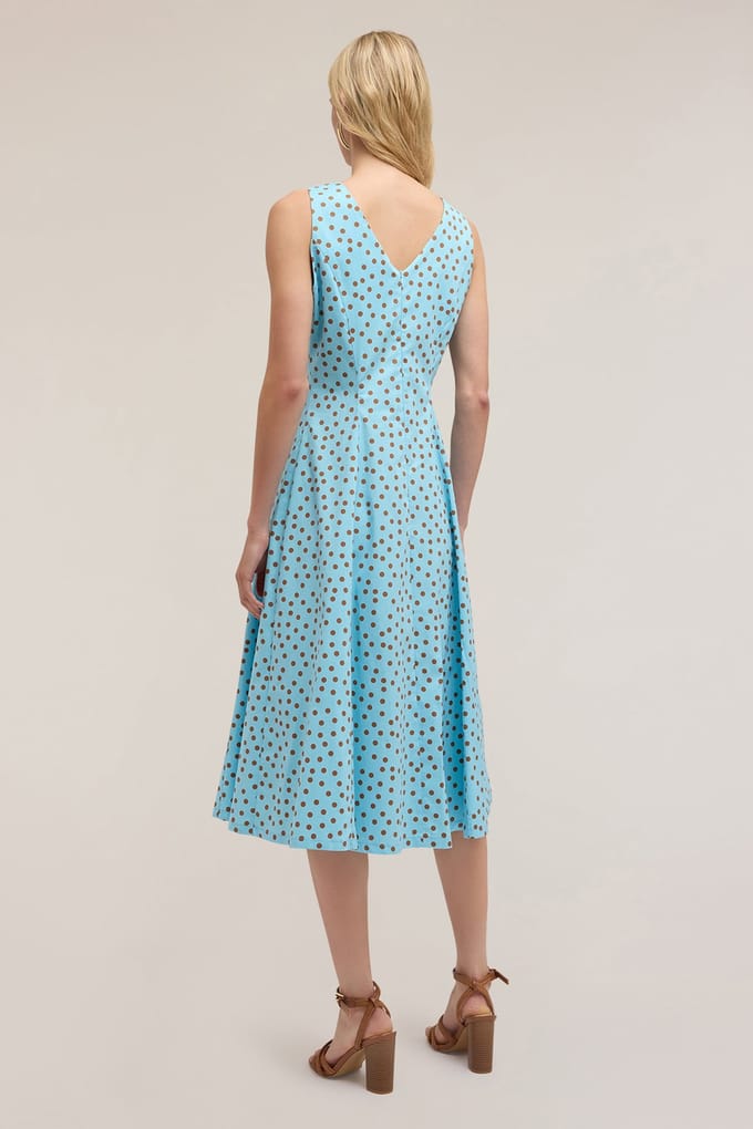 Motivi Polka Dot Pattern Flared Dress Light Blue Taglia: 36 | Abiti Midi Outlet | Donna | Blu