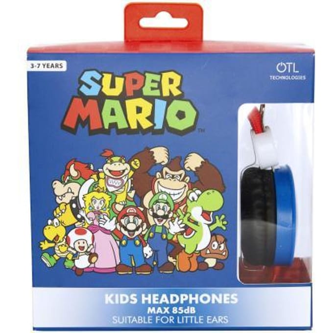 Super Mario - kinder koptelefoon - volumebegrenzing - verstelbaar (3-8j)