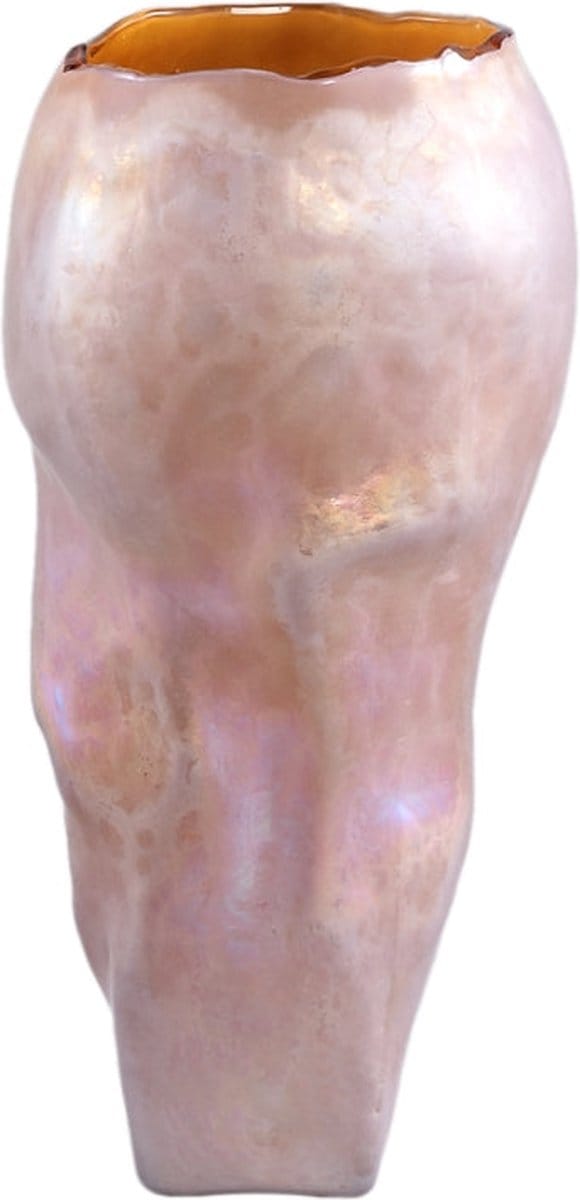 PTMD Forty Vaas - 13 x 13 x 28,5 cm - Glas - Peach