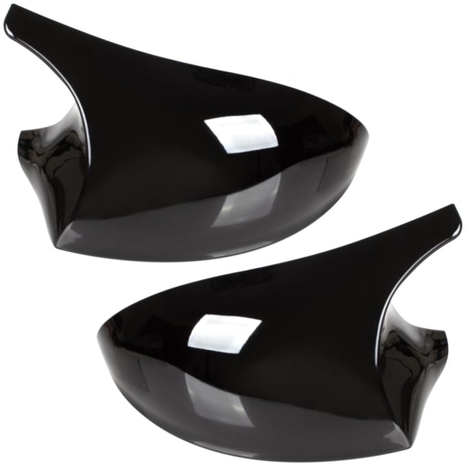 BMW 1 E81 E82 E87 E88 04-08 coque de rétroviseur NOIR BRILLANT gauche + droite 2 pièces. ENSEMBLE