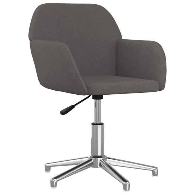vidaXL - Eetkamerstoelen - draaibaar - 2 - st - stof - donkergrijs