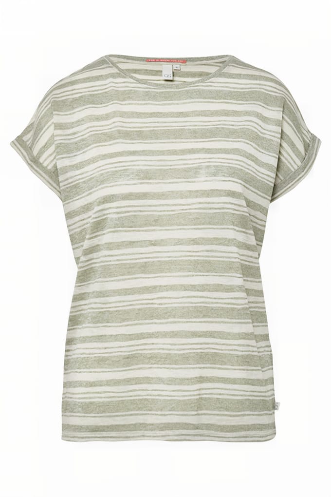 Q/S designed by - Dames t-shirt - Maat M - Vrouwen - 72G0 GREEN - Viscose