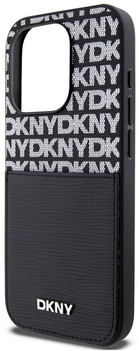 DKNY, Hoesje geschikt voor iPhone 14 Pro Max - met Kaarthouder, Zwart