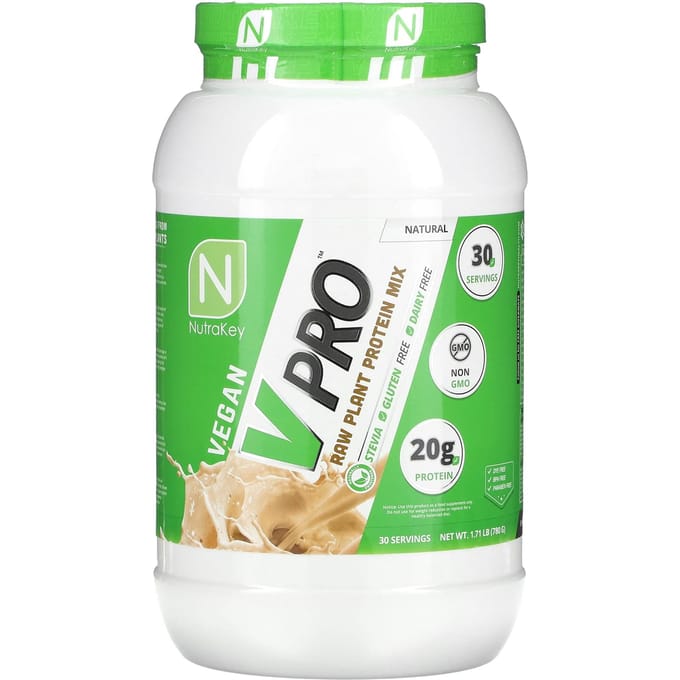 Nutrakey, V Pro, Mélange de Protéines Végétales Brutes, Arômes Naturels, 1,71 lb (780 g)