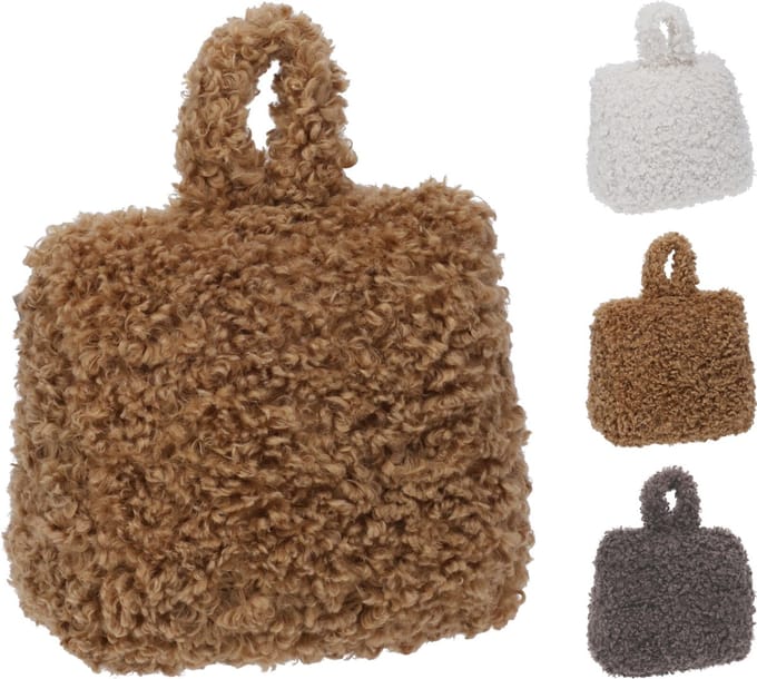 Home&StylingCollections-deurstopper-teddy-17*7*16 cm-wit-grijs-lichtbruin