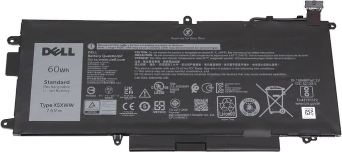 Dell 0725KY Batterij - 60Wh - (4 cellen)