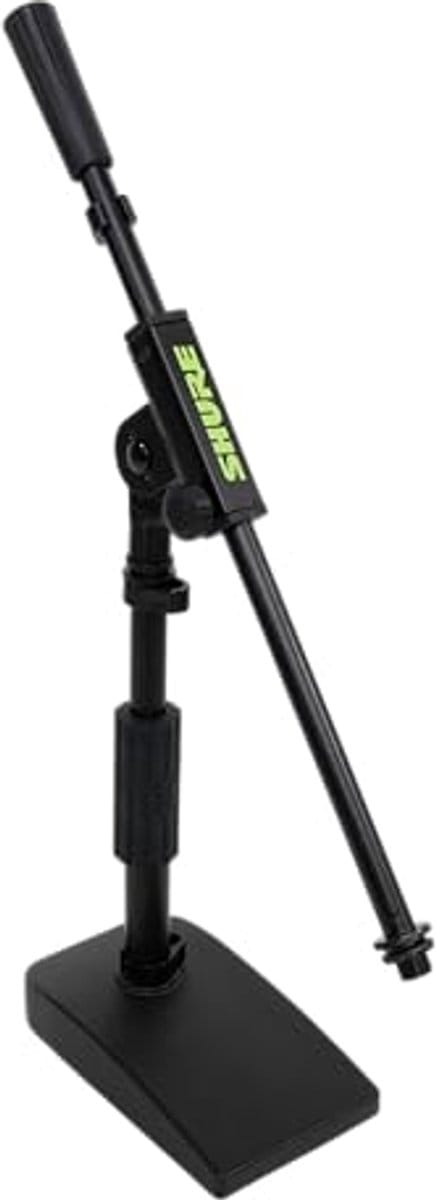 Compacte Microfoonstandaard voor Desktop en Bass Drum - Zwart