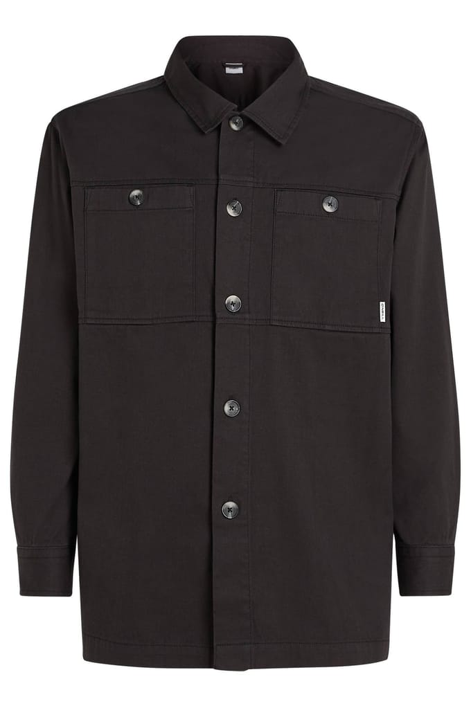 O'Neill  Twill Overshirt Black Out Größe: M | Business hemden Outlet | Damen | Schwarz