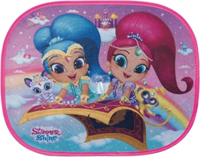 Nickelodeon Zonneschermen Shimmer & Shine 44 X 36 Cm 2 Stuks