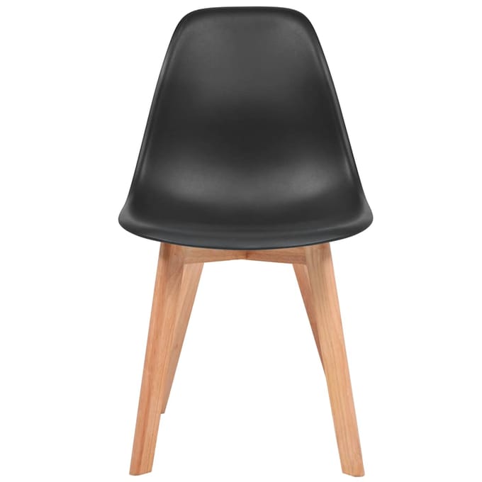 vidaXL - Eetkamerstoelen - 6 - st - kunststof - zwart