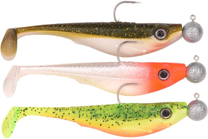 Spro Iris Shad To Go UV Salt & Pepper/UV Perch/Olive 10cm (7g) (3 Stuks) | Shad
