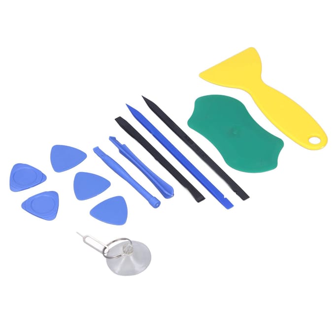 Elektronica Reparatie Tool PVC Plastic Spudger Openings Wrikstang Driehoekig Blad Zuignap Kit blue