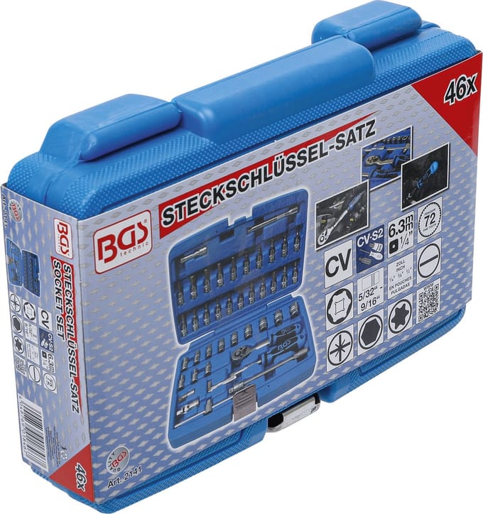 BGS Dopsleutelset imperial 1/4 46 delig