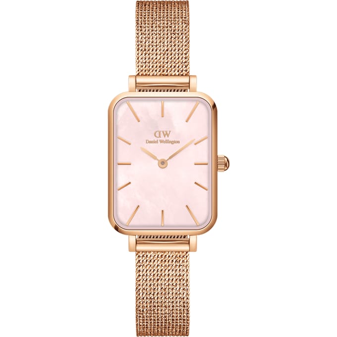 Daniel Wellington DW Watch Quadro Pressed Melrose Pink MoP 20x26mm Rose Gold