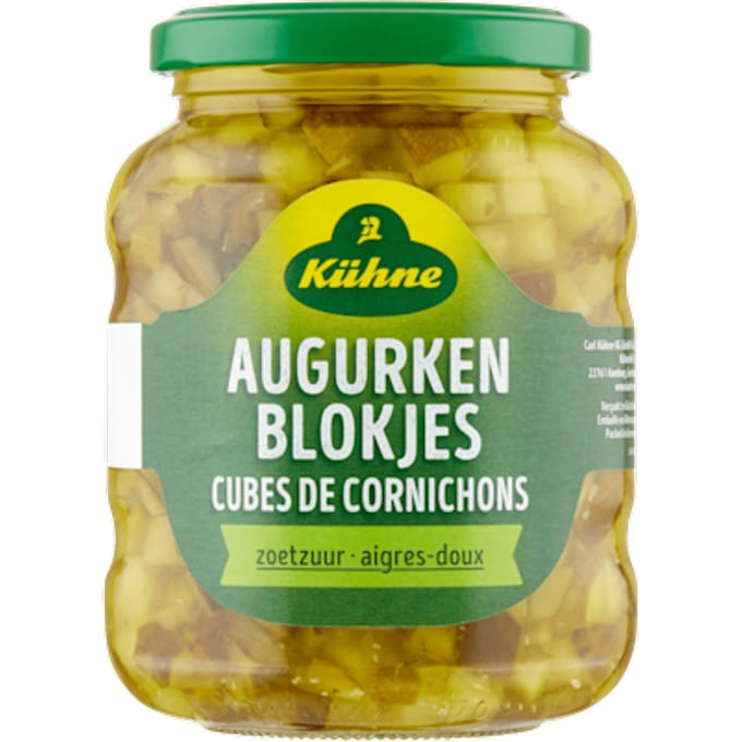 Augurkenblokjes zoetzuur