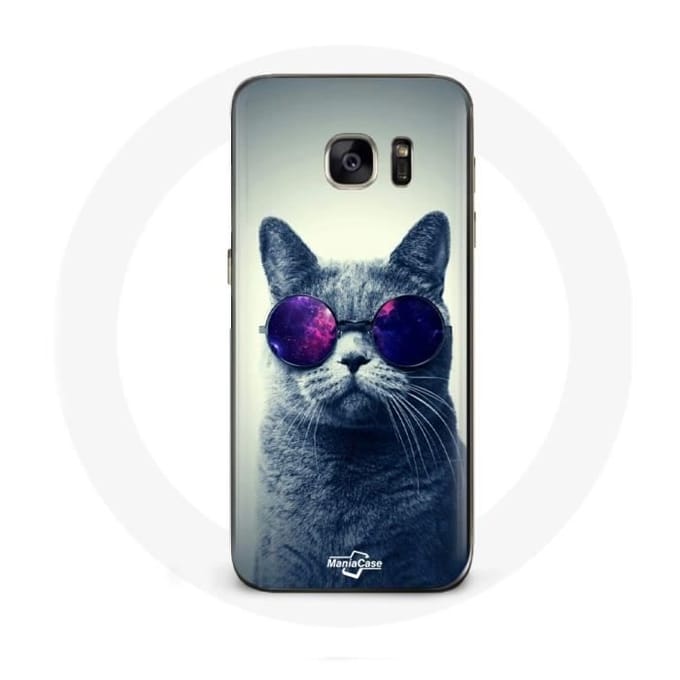 Coque Samsung Galaxy S7 Chat Lunettes Style