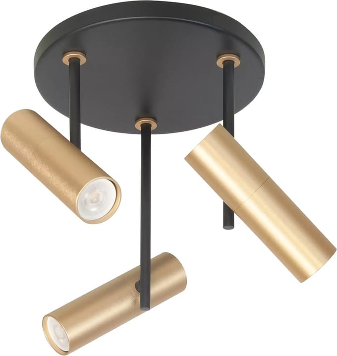 Spot Trend 3 lichts Ø 20 cm incl mini GU10 zwart goud