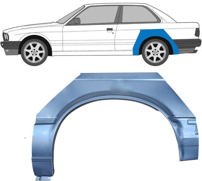 Reparatiepaneel achterspatbord voor BMW 3 E30 1982-1987 / Links